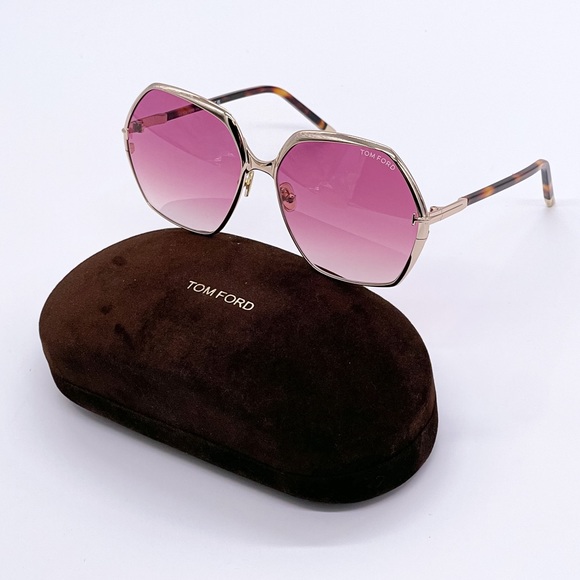 NEW TOM FORD FONDA-02 TF912 28T ROUND WOMEN’S SUNGLASSES TOM FORD FT0912/S - Picture 3 of 13